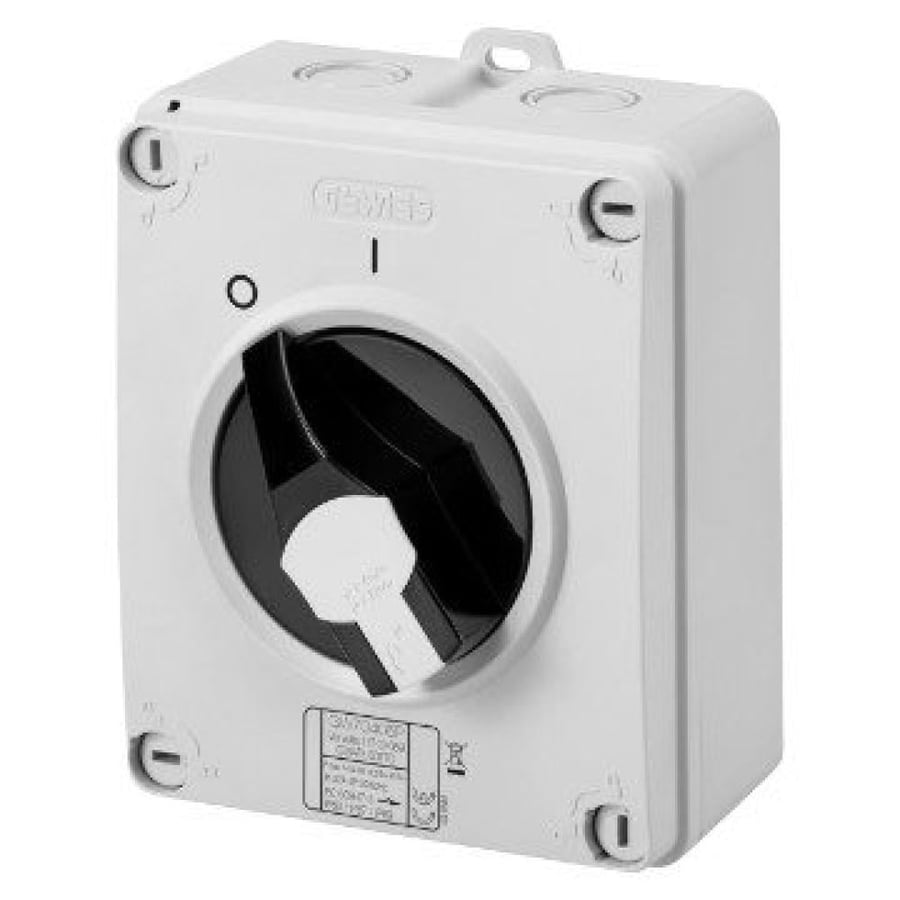 Gewiss Isolator Switch - PVC Insulated Control Box, 16A, 25A, 32A
