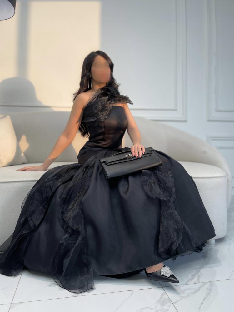 فستان اسود  تفتا & اورغنزا