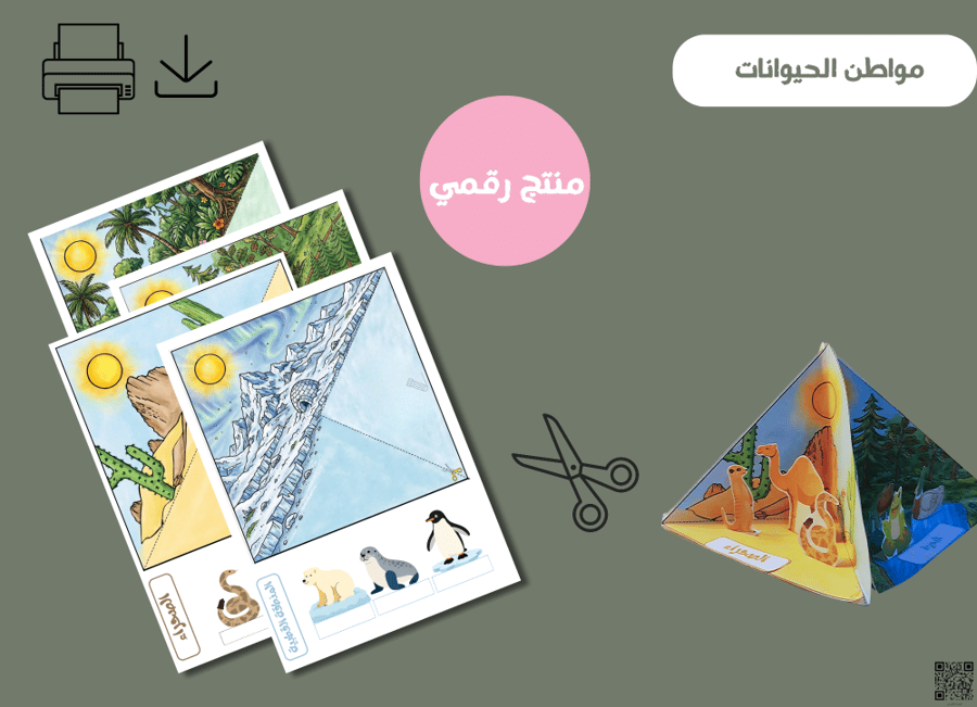 مطوية مواطن الحيوانات- pdf جاهزه للطباعه