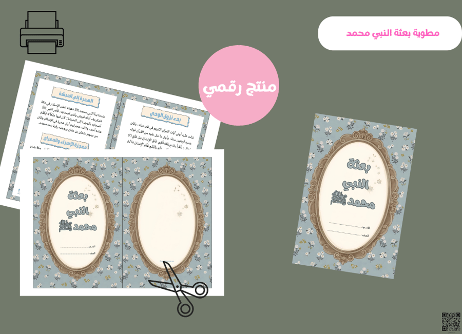 مطوية بعثة النبي- رابع ابتدائي