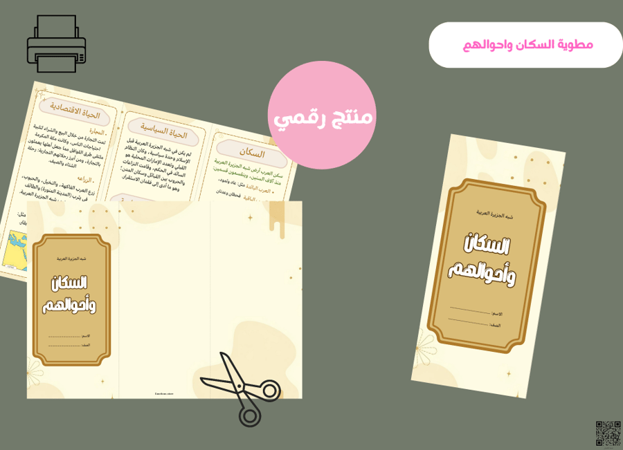مطوية السكان وأحوالهم- رابع ابتدائي