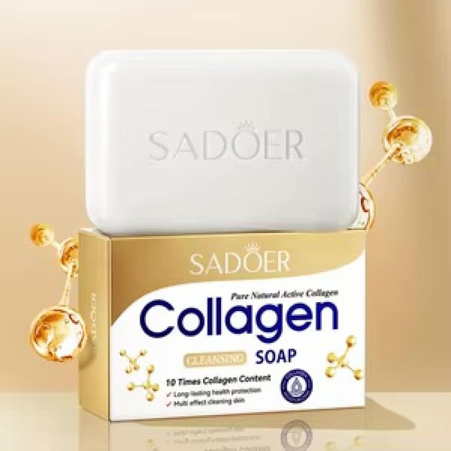 صابونة الكولاجين SADOER لتنظيف وترطيب الوجه والجسم – تفتيح وتنعيم البشرة بالكولاجين