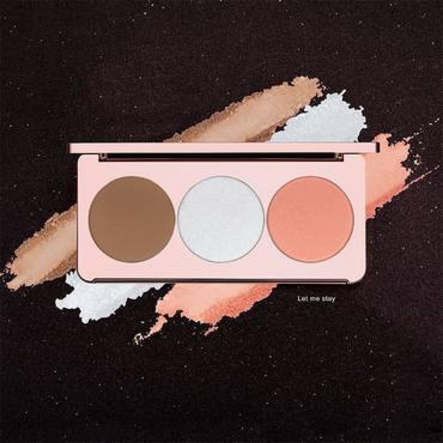 Bluffer Let Me Stay Trio Highlighter Palette 02