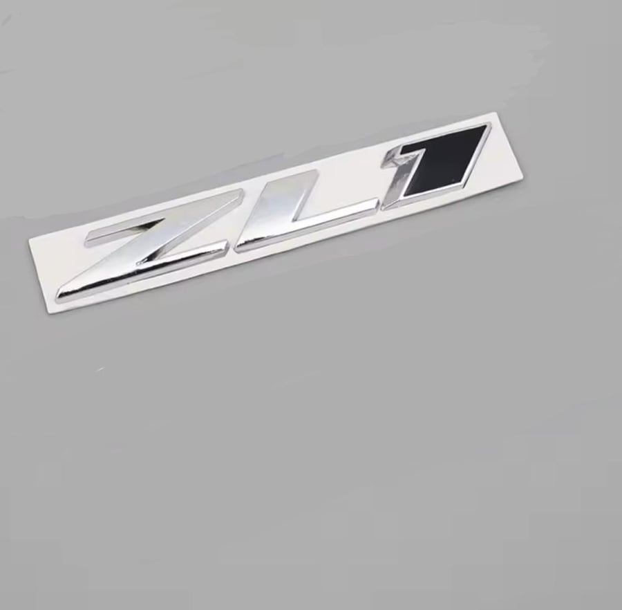 شعار CAMARO ZL1 فضي و اسود قطعه واحده