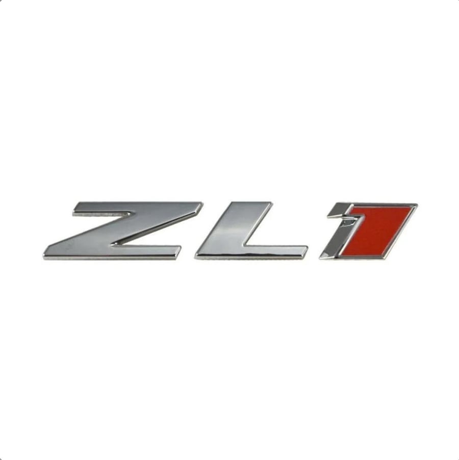 شعار CAMARO ZL1 فضي و احمر قطعه واحده
