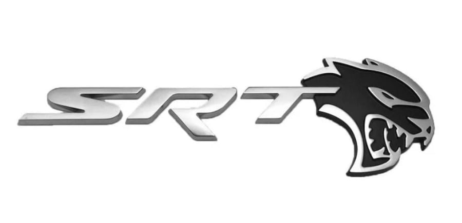 علامة SRT لشنطه اسود وفضي - قطعه واحده