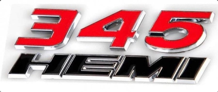 علامات رفارف 345 HEMI احمر و اسود - قطعه واحده