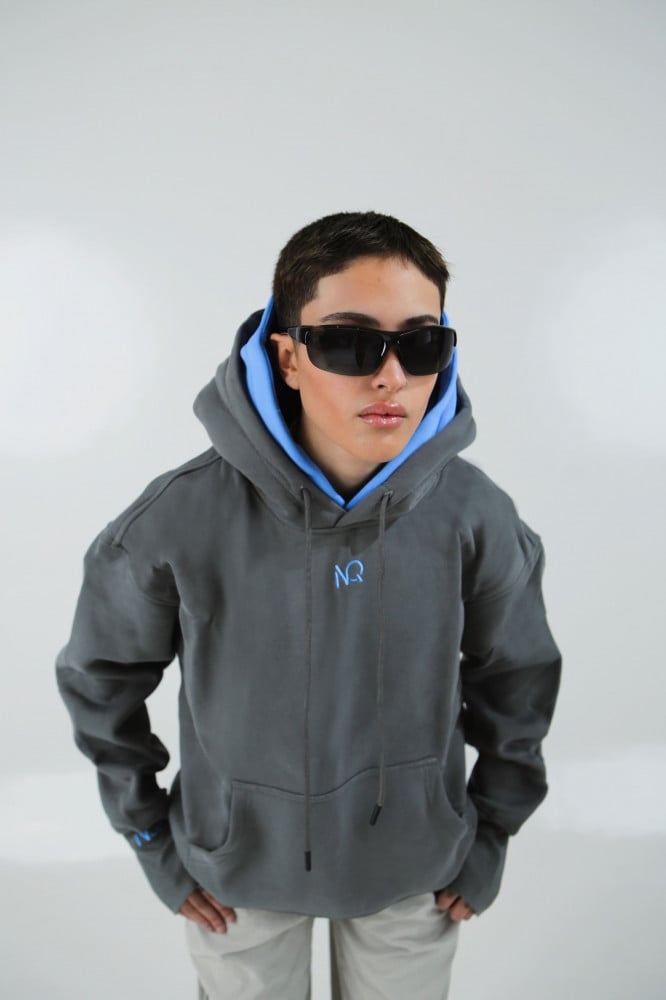 Blue/Grey double hoodie (unisex)