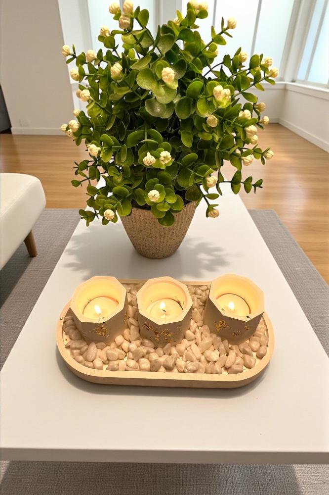 Candle holder set + tray