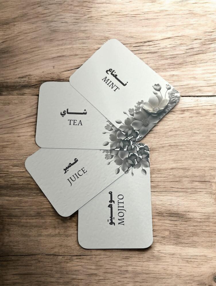 Hosting cards and welcome drinks (price per piece without the stand)