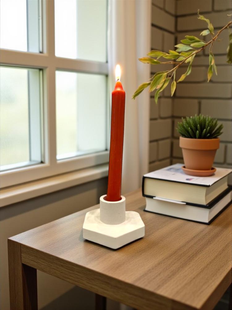 Hexagonal candle holder (without candle)