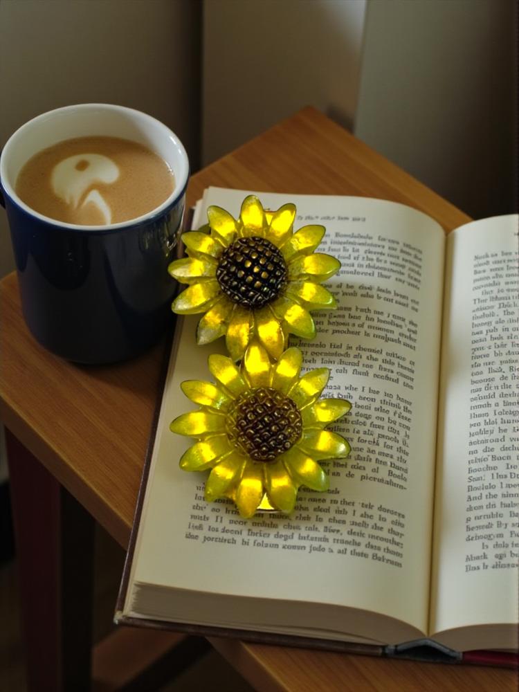 Sunflower hair clips (price per piece)