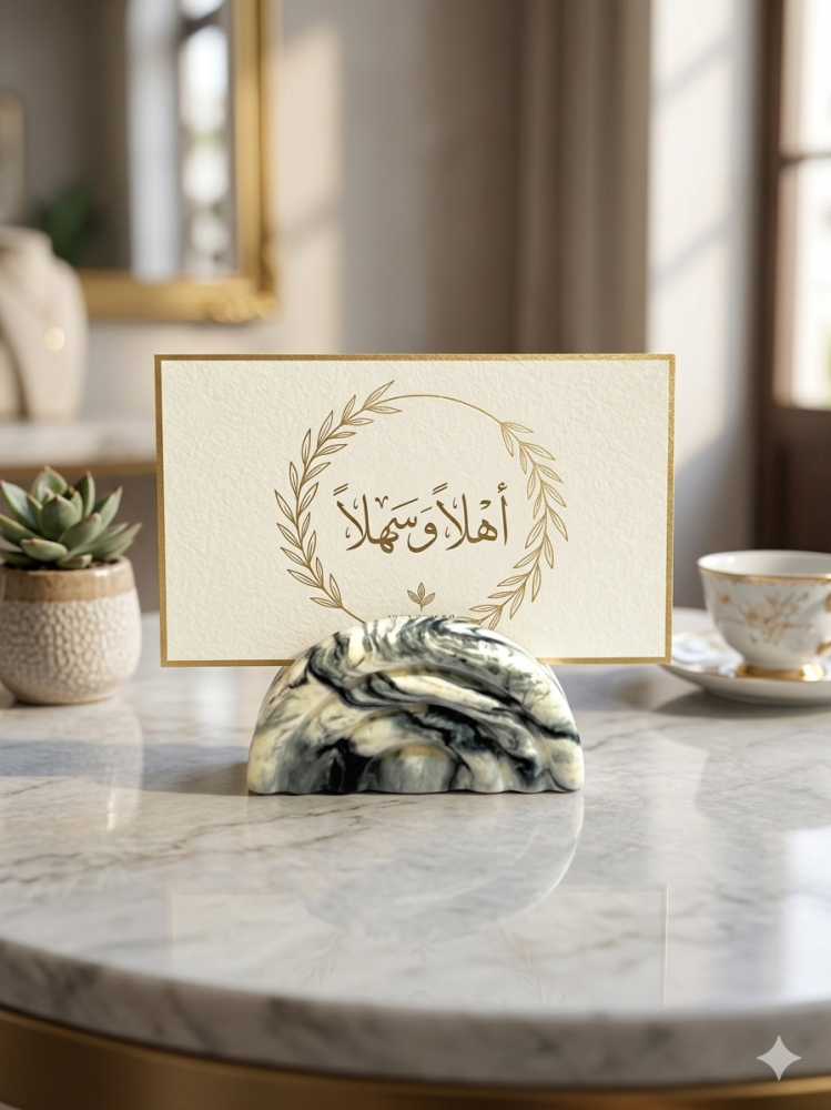 Reception and hospitality set, marble, 6 pieces