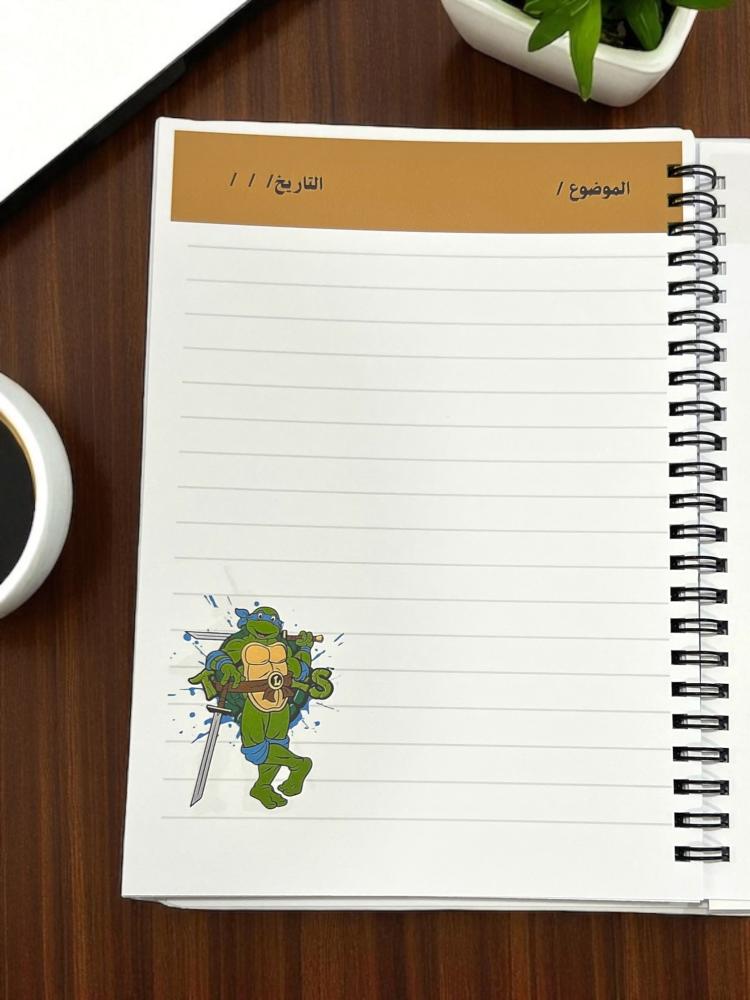 دفتر سلاحف النينجا طباعه من الداخل والخارج