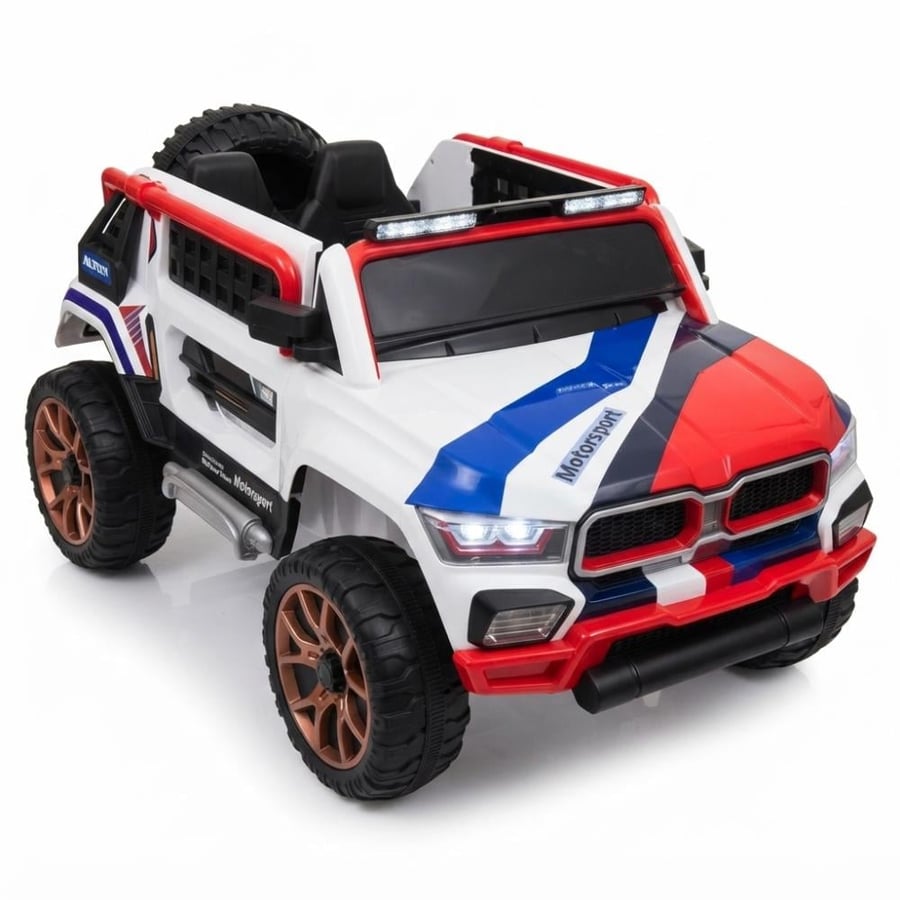 سيارة جيب فاخرة 4×4 كهربائية للأطفال | بطارية 12V | دفع رباعي 4 محركات | ريموت تحكم | نظام الإهتزاز | موسيقى AUX\USB | اضاءات LED | ابواب قابلة للفتح | الوان متعددة