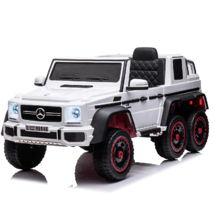 سيارة مرسيدس G63 6x6 الكهربائية للأطفال | بطارية 12V | محركات مزدوجة | 6 عجلات مطاطية | Soft STAR تشغيل سلس | اضاءة LED | ريموت تحكم | حزام أمان | أبواب قابلة للفتح | موسيقى بلوتوث | منفذ USB