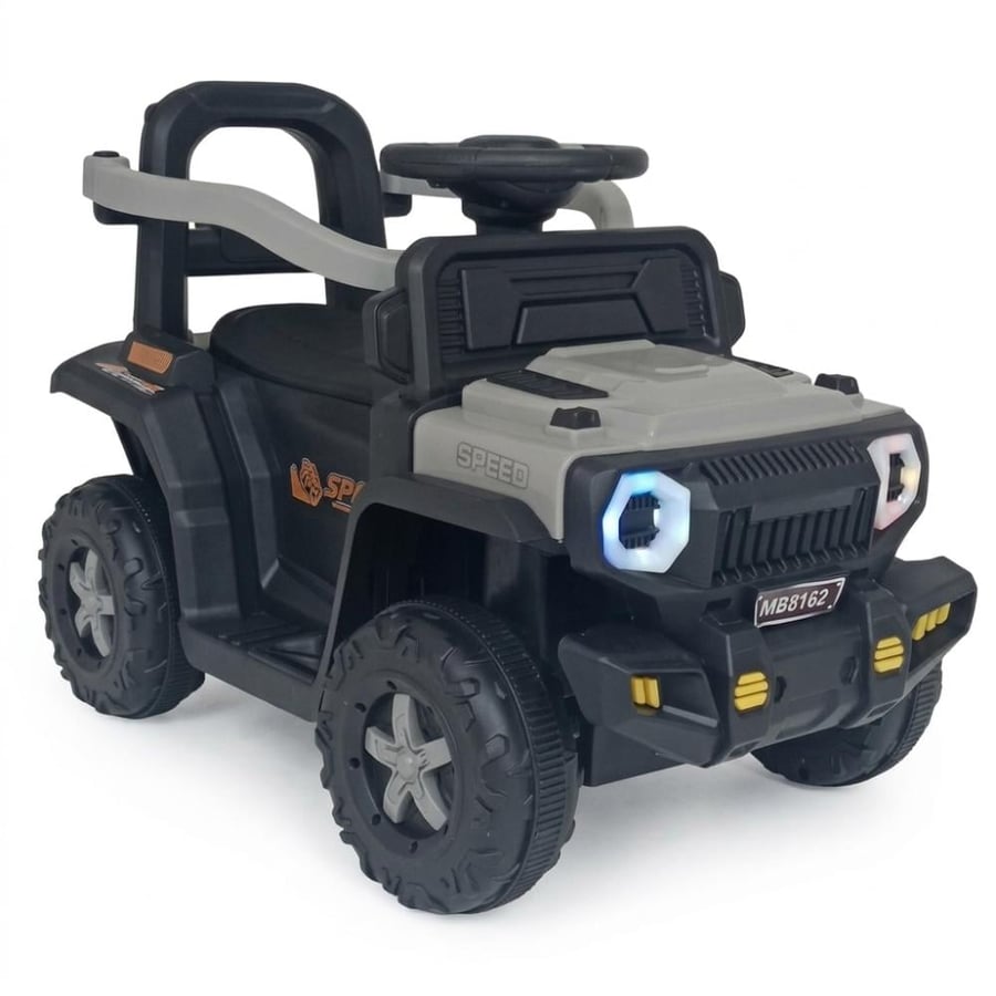 سيارة جيب كهربائية للأطفال | بطارية 6V | محرك | اضاءات LED | موسيقى بلوتوث وشيلات AUX\USB | حاجز امان | مقبض خلفي | الوان متعددة | MB8162
