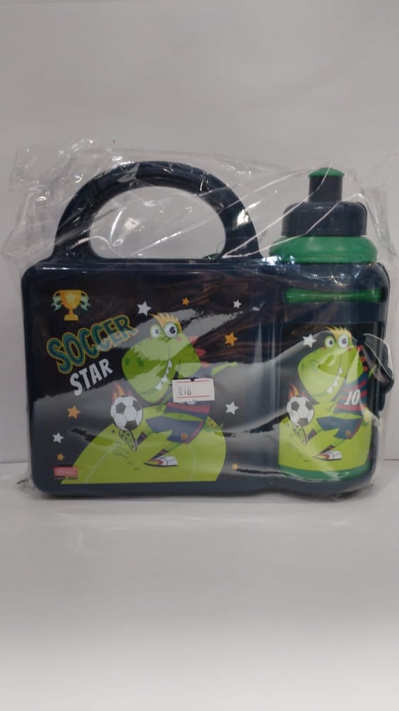 Lunch box with water bottle shapes