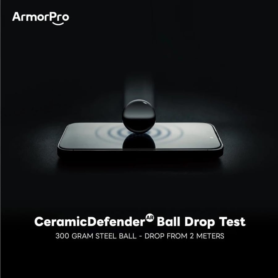 iPhone 17 Pro / 17 Pro Max screen protector ArmorPro ceramic defender with AR technology anti-reflection - transparent