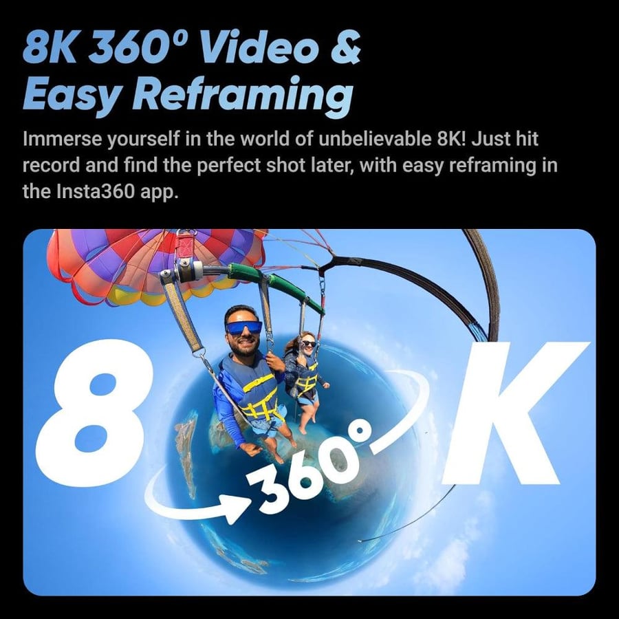 كاميرا Insta360 X5 باقة الأساسيات للتصوير المحيطي (Essentials Bundle)
