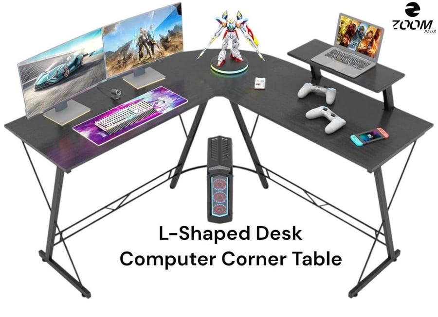 Gaming Table - Space Saving L-Shaped Computer Desk