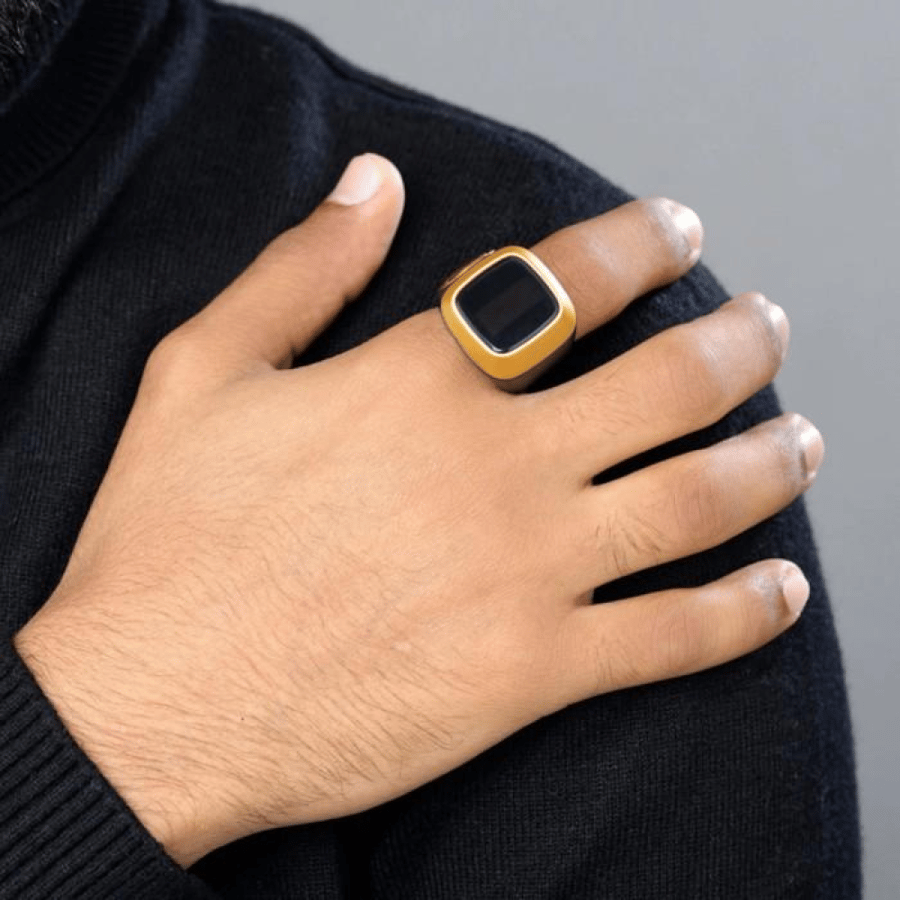 خاتم تسبيح ذكي الكتروني بنفسجي Zikr Ring Smart Tasbih Counter الوان متعددة E01  Bluetooth V5.1 iqibla