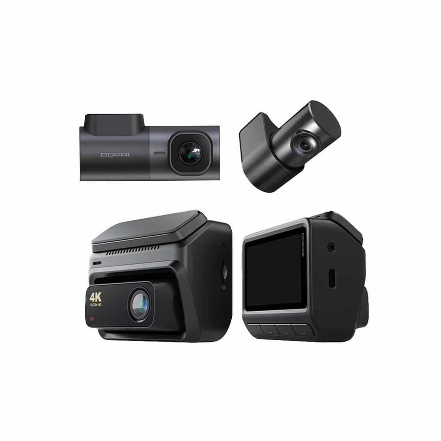 داش كام DDPAI Z60 أمامية وخلفية وداخلية بدقة 4K تدعم GPS