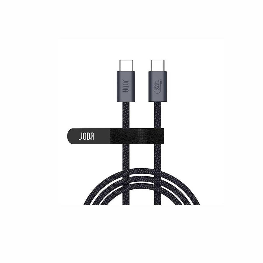 JODA Titan 240 watt braided nylon Type C to Type C 2 meters - Black