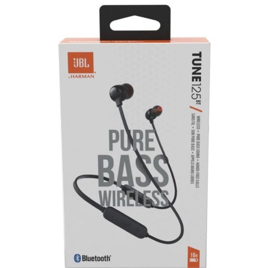سماعة لاسلكية JBL TUNE125BT داخل الأذن بصوت نقي وخيارات ألوان متعددة