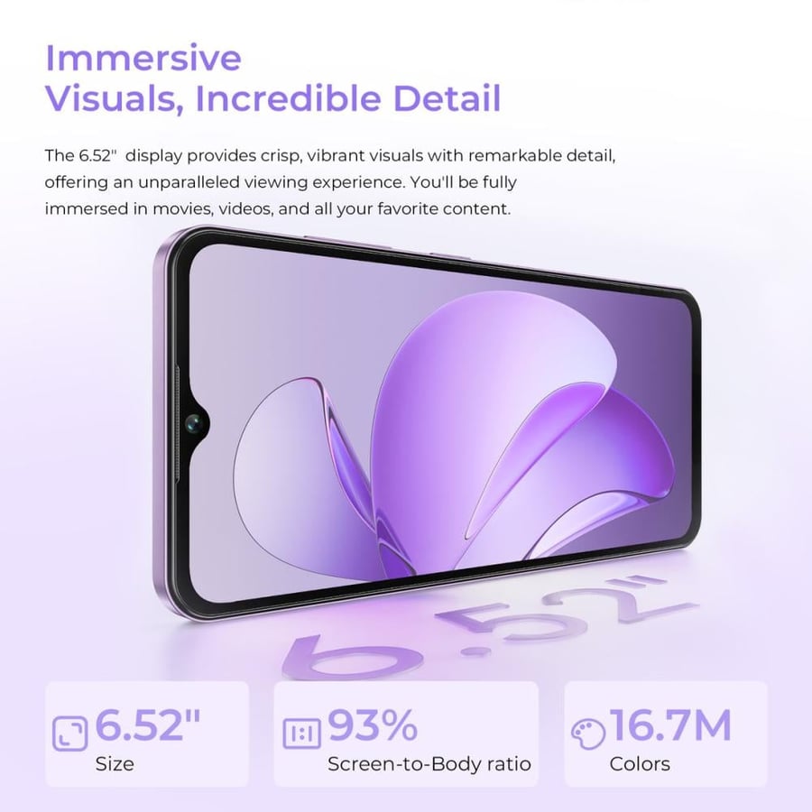 جوال Oukitel C2 ثنائي الشريحة 4G | شاشة 6.52 | رام 4GB — 3 ألوان