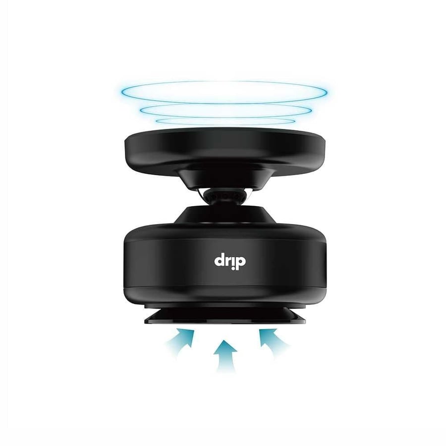 Magnetic holder for mobile phone, rotatable - black