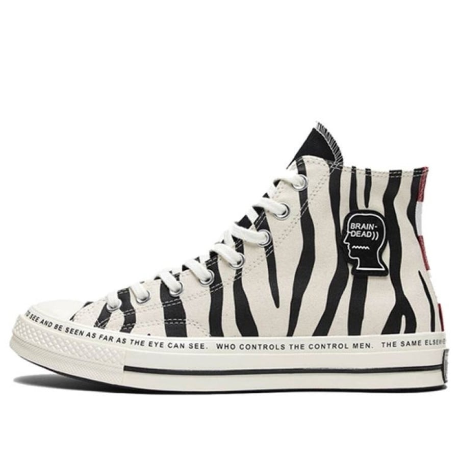 CONVERSE BRAIN DEAD X CHUCK 70 HI 'BRAIN DEAD' EGRET/BLACK/MULTI 163166C