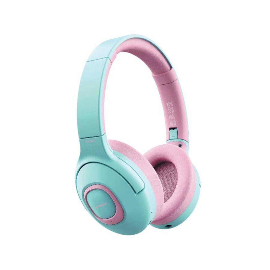 بروميت سماعة رأس بلوتوث للأطفال مع تقنية SafeAudio للتحكم في مستوى الصوت وميكروفون مزدوج لمكالمات واضحة، وقت تشغيل يصل إلى 20 ساعة مع منفذ AUX من Promate Coddy