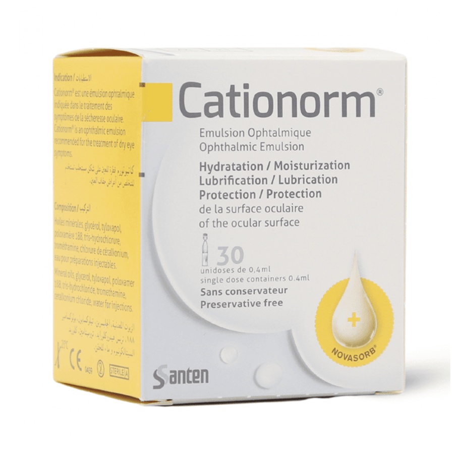 كاتيونورم قطرة عين ٣٠ فيال |CATIONORM EMULSION 30 SINGLE DOSE EYES DROPS