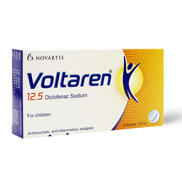 فولتارين 12.5 مليجرام 10 تحاميل|VOLTAREN 12.5 MG 10 SUPP