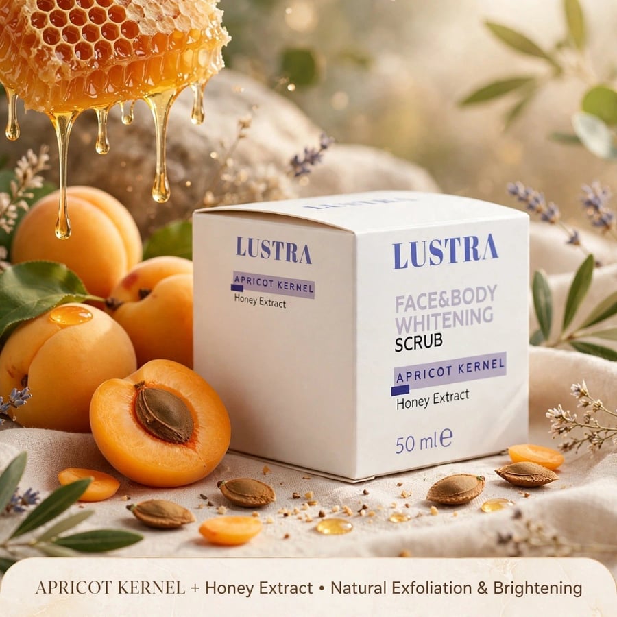 LUSTRA FACE BODY SCRUB WHITENING 5O ML 8363