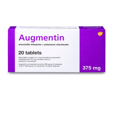 أوجمنتين ٣٧٥ مجم أقراص ٢٠ قرص|AUGMENTIN 375 MG 20 TAB