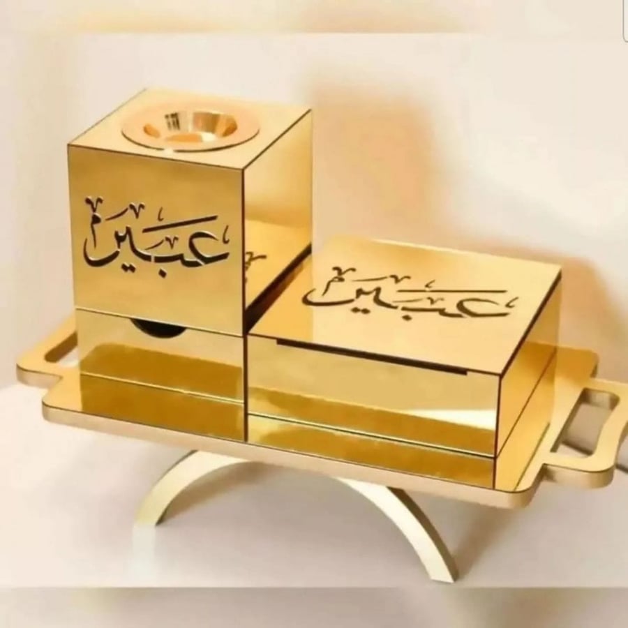 طقم مباخر اكريلك ملكيه.