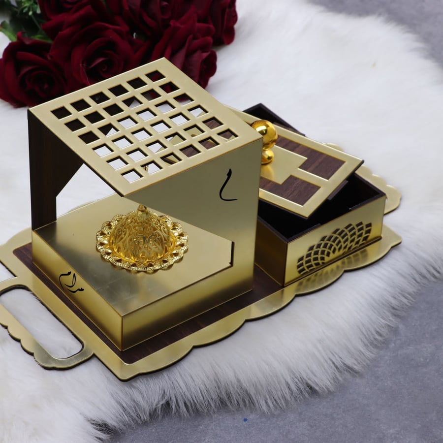 طقم مباخر اكريلك ملكيه.