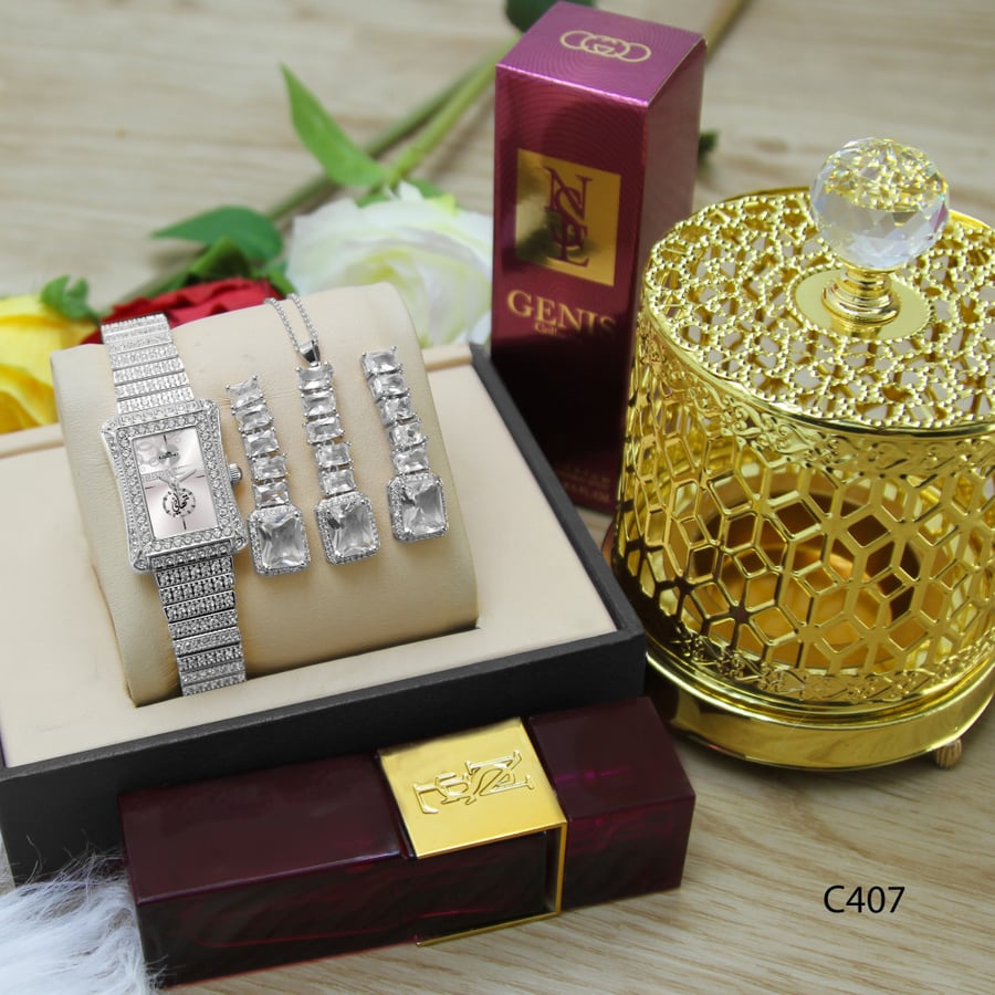 طقم ساعه نسائي