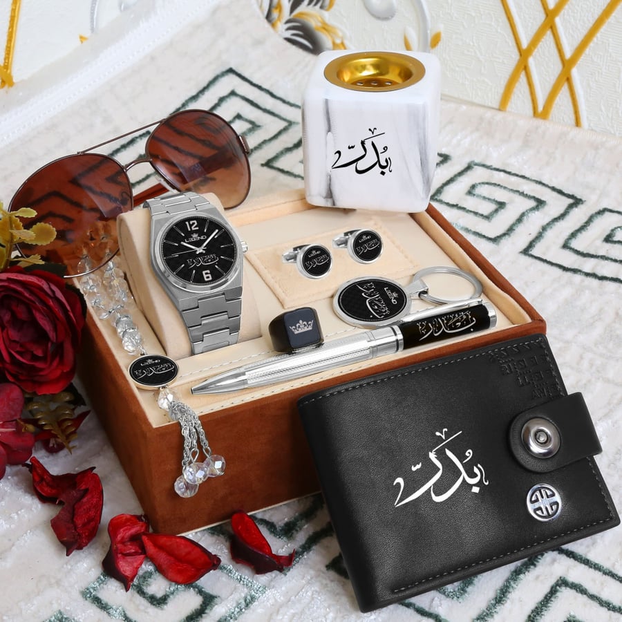 طقم ساعه استيل بالاسم تصميم عصري وانيق