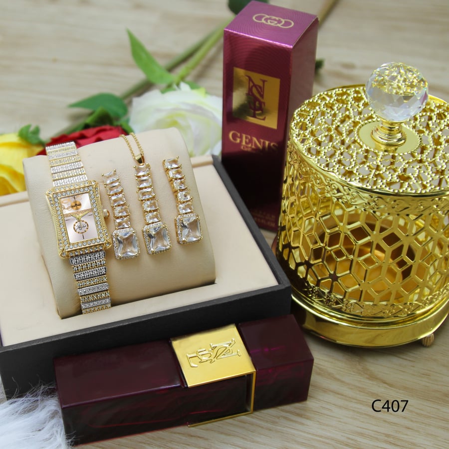 طقم ساعه نسائي
