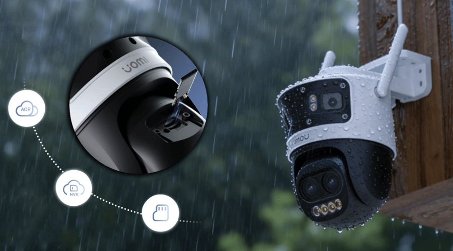 كاميرا مراقبة خارجية متحركة دقة 13 ميجا زوم 12 مرة ثلاثية العدسات Wi-Fi 6 مع PT وتتبع ذكي IMOU Cruiser Pano Z 13MP – IPC-S76DN-13M0N