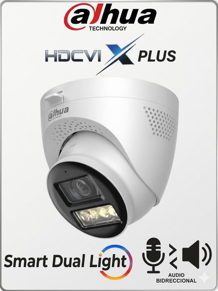 كاميرا مراقبة داهوا 4K بصوت ثنائي الاتجاه ورؤية ليلية 40 متر DH-HAC-HDW1801TQN-IL-T