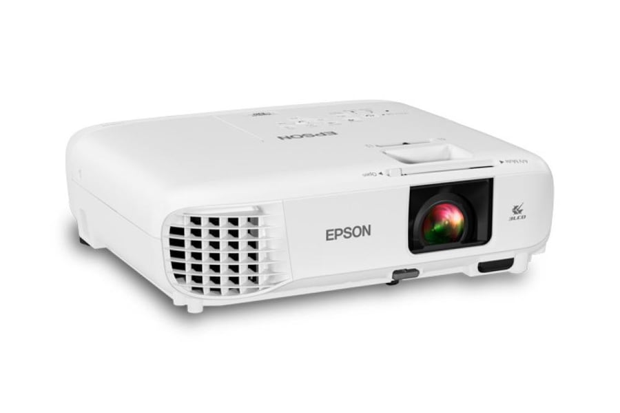 بروجكتر جهاز عرض احترافي من ايبسون بدقة 1024×768 وسطوع 3400 لومن بتقنية 3LCD f بمكبر صوت مدمج Epson EB-E20 XGA
