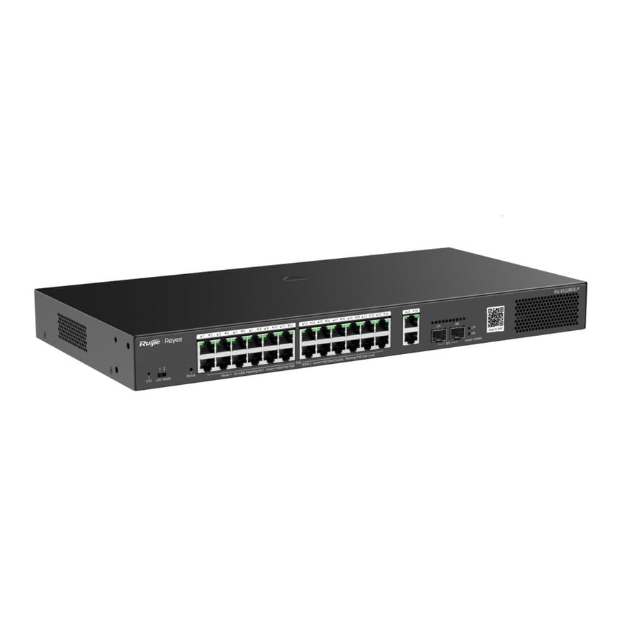سويتش روجي 24 منفذ PoE ذكي و 28 منفذ جيجابت بقدرة طاقة عالية Ruijie Reyee RG-ES228GS-P