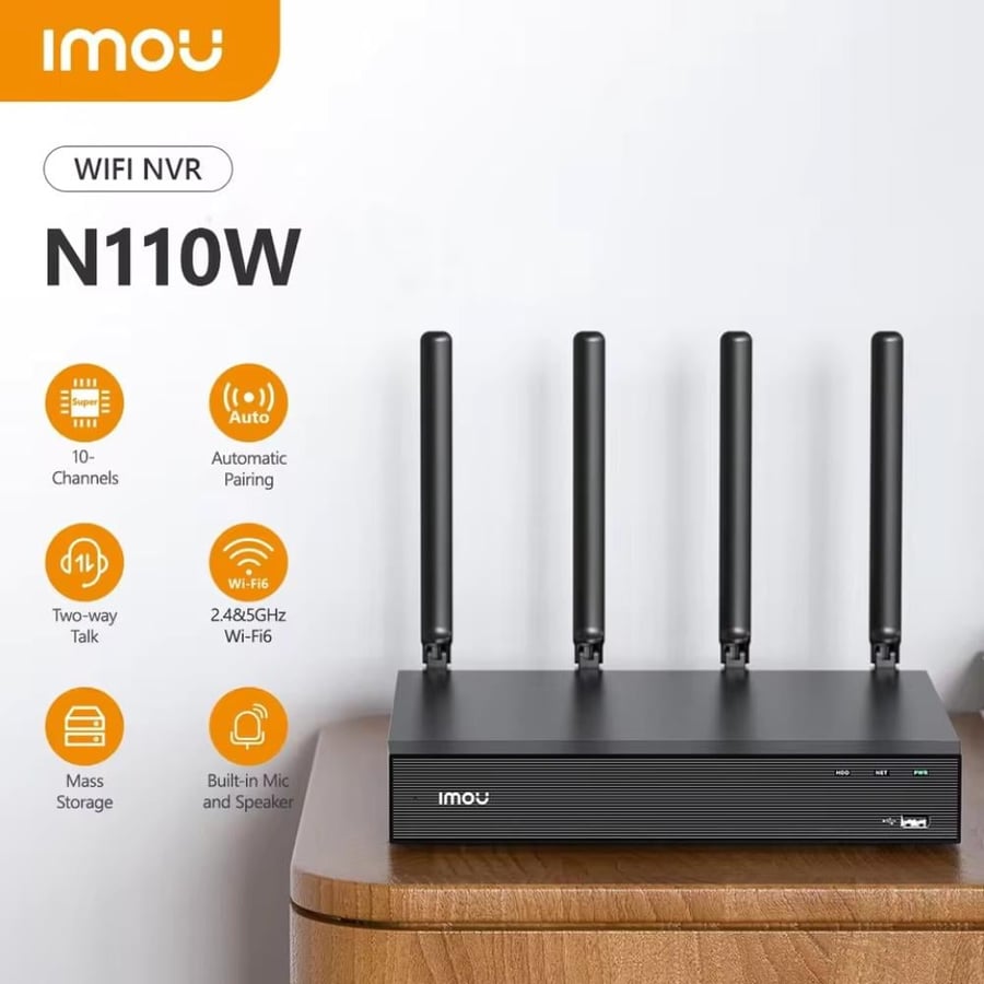 IMOU N110W NVR مسجل كاميرات واي فاي 10 قنوات – 4K