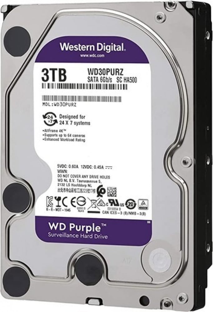 ويسترن ديجيتال قرص صلب 3 تيرابايت داخلي بي سي - WD30PURZ