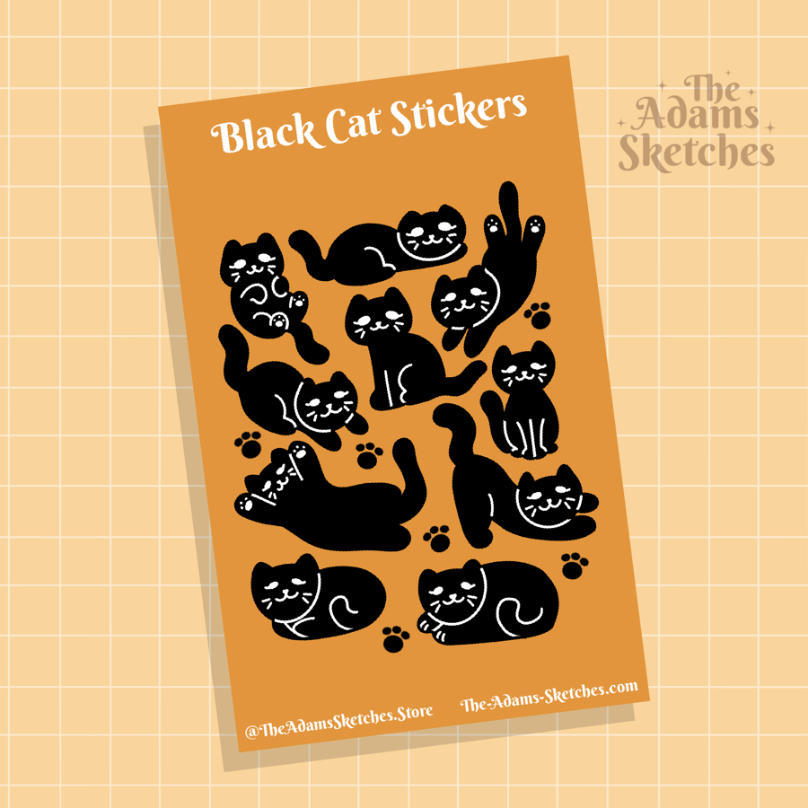 Black Cat Stickers Collection