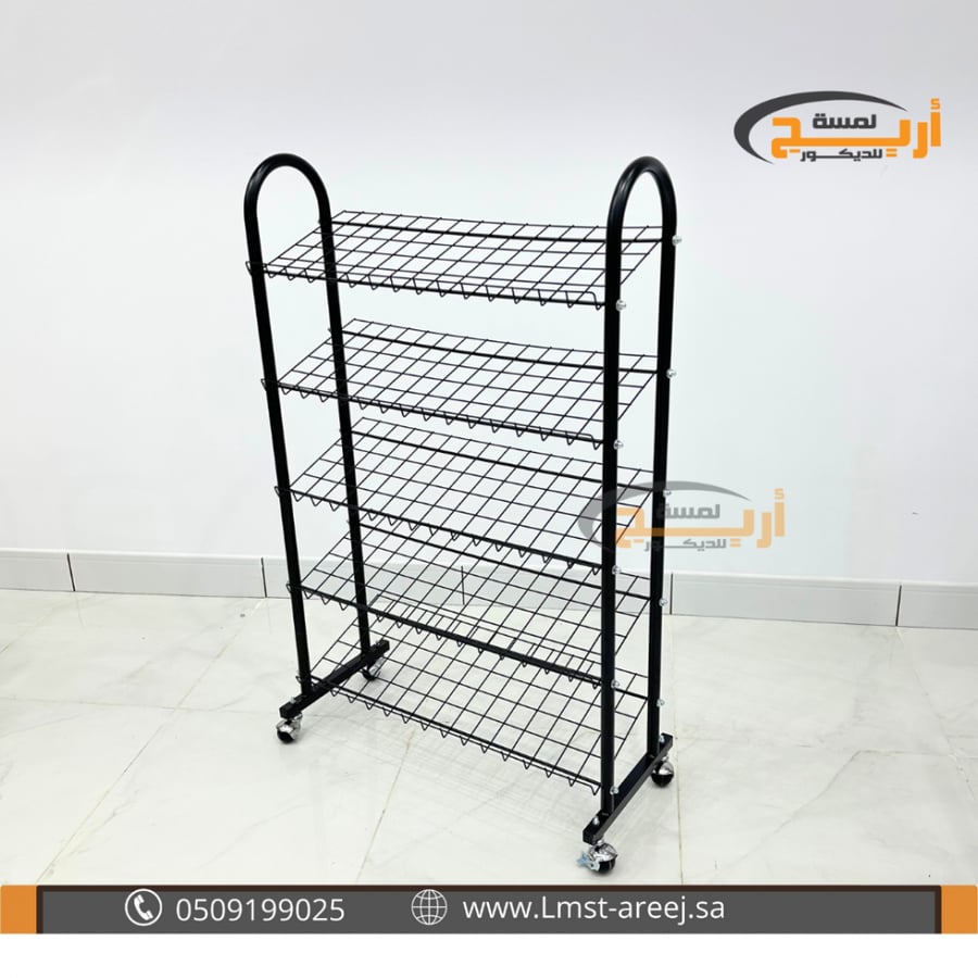 استاند احذيه  5 ارفف حديد اسود كبير